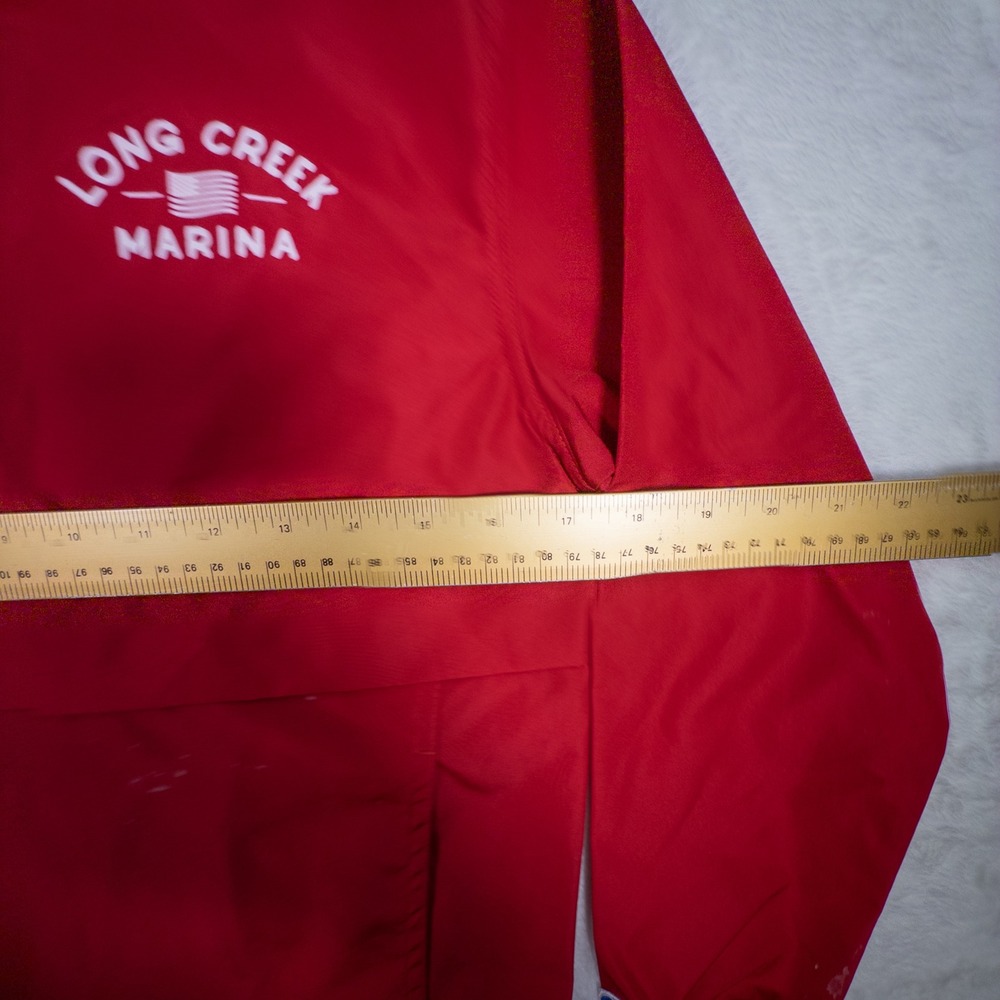 Kids Red Champion Long Creek Marina Hooded Windbreaker Jacket Size S - Picture 5 of 8